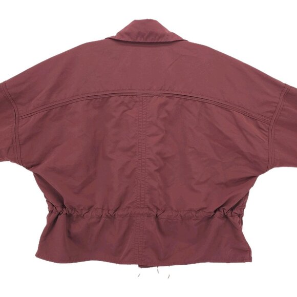 ATHLETA Acadia Jacket Cognac Brown Red Relaxed Fit Drawcords SMALL - Picture 5 of 13